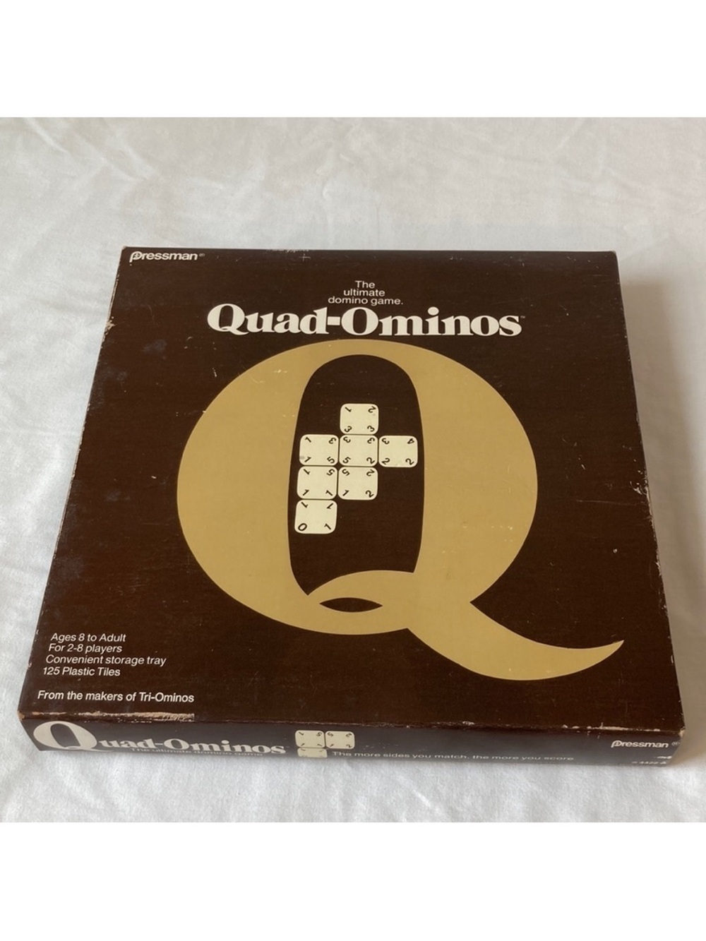 Quad-Ominoes 1978 Pressman Toy Co vintage board game, gently used, complete
